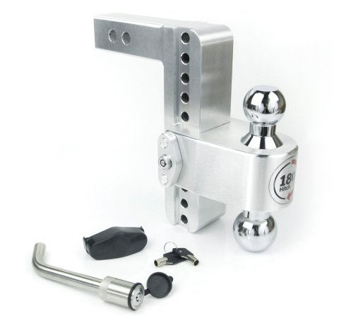 Weigh Safe 180 Hitch 8in Drop Hitch & 2in Shank (10K/12.5K GTWR) w/WS05 - Aluminum