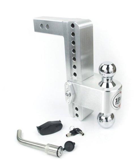 Weigh Safe 180 Hitch 10in Drop Hitch & 2in Shank (10K/12.5K GTWR) w/WS05 - Aluminum