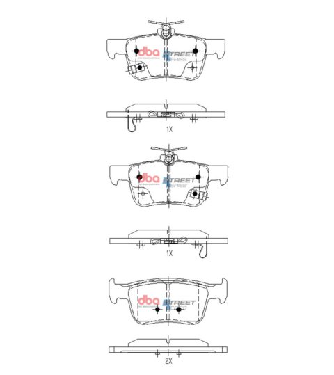 DBA 2019+ Honda Accord 2.0L Hybrid Street Series Rear Brake Pads