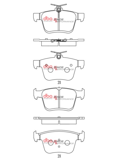 DBA 2018 Audi Q2 Front RP Performance Brake Pads