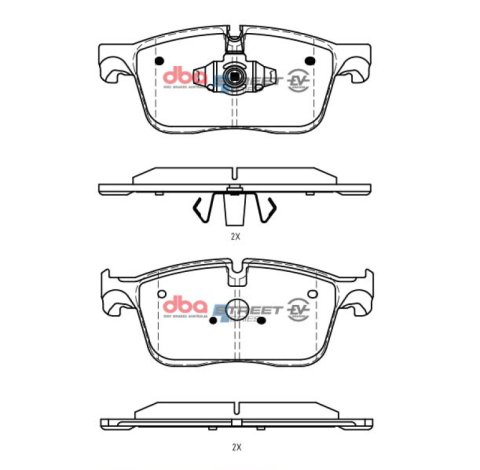 DBA 20-22 Jaguar F-Pace (w/350mm Front Rotor) Front SSEV Street Series Brake Pads