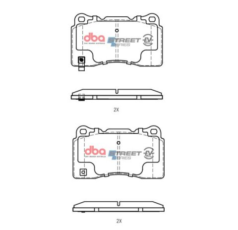 DBA 04-08 Acura TL (w/Brembo Front Caliper) Front SSEV Street Series Brake Pads