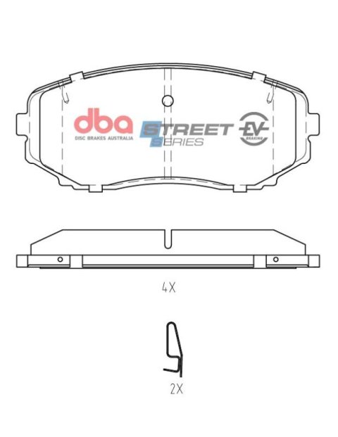 DBA 07-14 Ford Edge AWD Front SSEV Street Series Brake Pads
