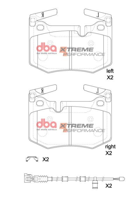 DBA 15-20 Lexus GS F / 15-21 Lexus RC F XP Performance Rear Brake Pads