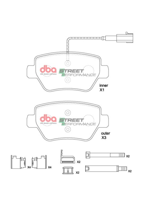 DBA 15-16 Maserati Quattroporte (w/360mm Front Rotor) SP Performance Front Brake Pads