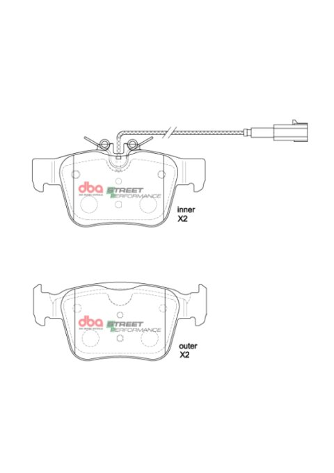 DBA 17-19 Alfa Romeo Giulia (Excl Quadrifoglio) SP Performance Rear Brake Pads