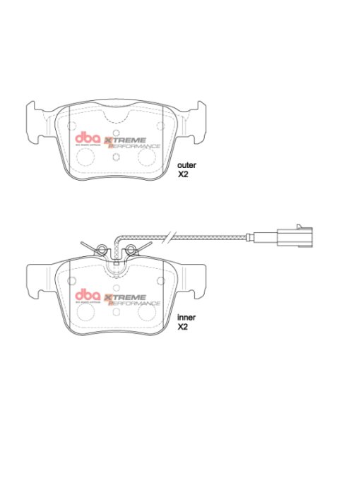 DBA 17-19 Alfa Romeo Giulia (Excl Quadrifoglio) XP Performance Rear Brake Pads