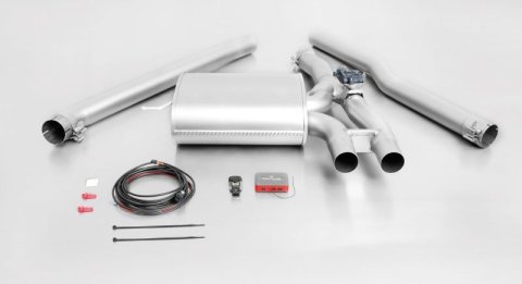 Remus 2014 Mini Cooper S F56 (Excl Facelift Models) Cat Back Exhaust w/Adpater/Polish Tail Pipe Set (Bundled Kit)