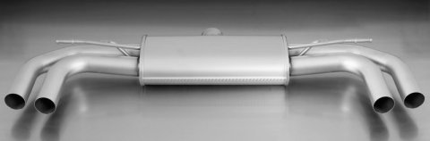 Remus 2012 Audi A3 Sedan 1.4L (CMPA/CPVA/CXSA) Axle Back Exhaust w/Polished Tail Pipe Set (1x rms045013 1500, 4x rms0006 83CSR)