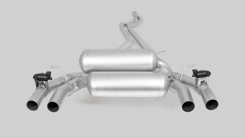Remus 2016 BMW M2 F87 Coupe 3.0L Cat Back Exhaust w/Straight Polished w/Carbon Insert Tail Pipe Set (1x rms088016 1500, 4x rms0006 98CR)