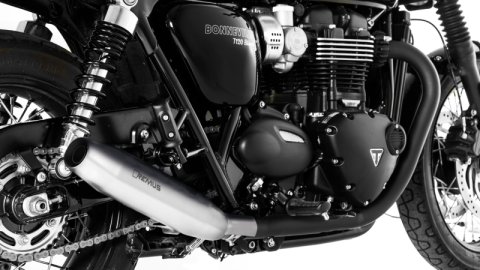 Remus 2016 Triumph Bonneville T120/T120 Black (Euro 4) Tapered Chrome Slip On - Left & Right Side (1x rms7102 918018L, 1x rms7102 918018R)