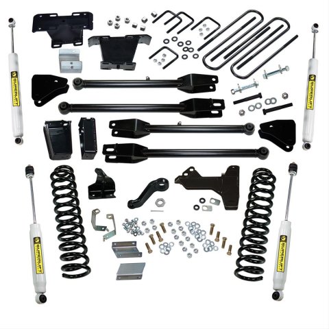 Superlift 11-16 Ford F-250/F-350 SuperDuty 4WD 6in Lift Kit w/ 4-Link Conversion & Superlift Shocks (Bundled Kit)