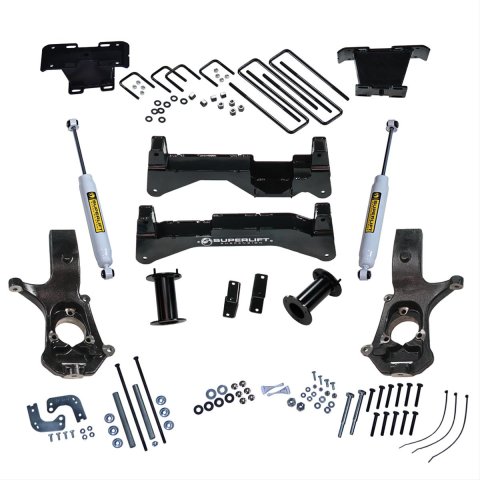 Superlift 07-16 Chevy Silv/GMC Sierra 2WD w/ Cast Steel Control Arms 8in Lift Kit w/ SLF Rear Shocks (Bundled Kit)