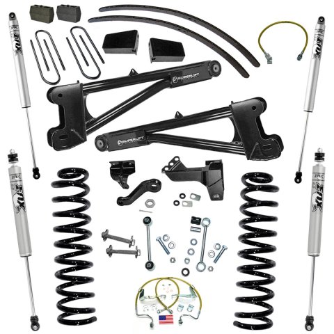 Superlift 08-10 Ford F-250 SuperDuty 4WD Diesel 8in Lift Kit w/ Repl Radius Arms/Fox 2.0 Shocks (Bundled Kit)