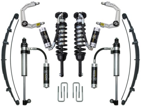 ICON 05-15 Toyota Tacoma 0-3.5in/16-17 Toyota Tacoma 0-2.75in Stage 8 Suspension System w/Billet Uca (Bundled Kit)
