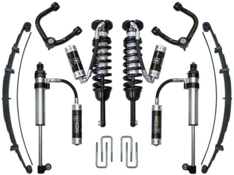 ICON 05-15 Toyota Tacoma 0-3.5in/16-17 Toyota Tacoma 0-2.75in Stg 8 Suspension System w/Tubular Uca (Bundled Kit)