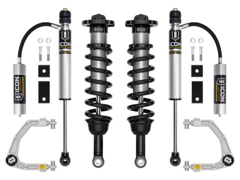 ICON 2022+ Toyota Tundra 1.25-3.5in Stage 5 Suspension System (BILLET) (1x ico55154, 1x ico58561DJ, 1x ico58670, 2x ico56516R)