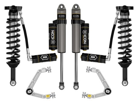 ICON 2023 Chevrolet Colorado 1.75-2.5in Stage 4 Suspension System w/ Billet UCA (1x ico78761DJ, 1x ico71671, 1x ico77751P)