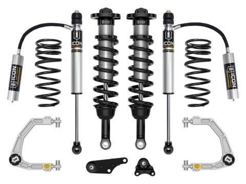 Icon 2024+ Toyota Tacoma 1.25-3in Stage 3 Suspension System w/ Billet Overland Rear Coils (Bundled Kit)