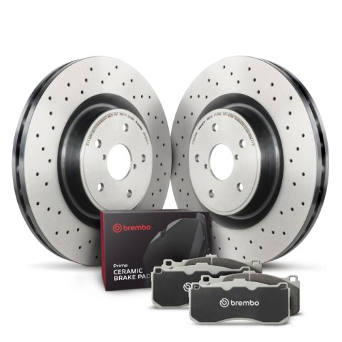Brembo OE 2009 Porsche Boxster/11-12 Boxster/2007 Cayman/2009 Cayman/2012 Cayman Rear Disc Brake Kit (2x bre09.8890.21, 1x breP65028N)