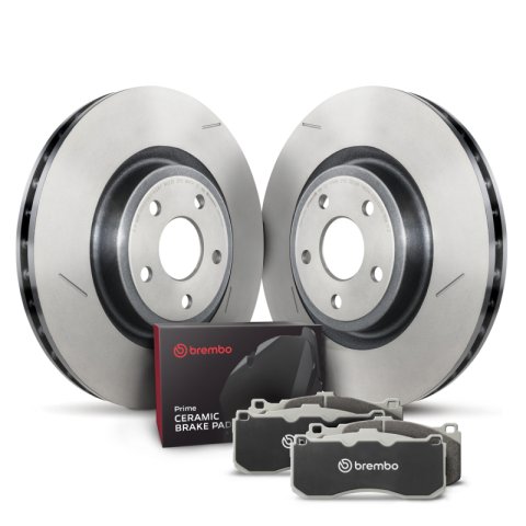 Brembo OE 18-20 Dodge Durango/12-15 Jeep Grand Cherokee/17-20 Grand Cherokee Front Disc Brake Kit (2x bre09.N246.21, 1x breP37018N)