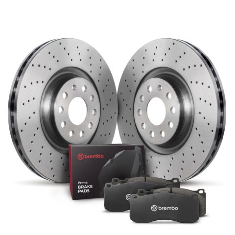 Brembo OE 08-15 Audi TT Quattro/12-13 TT RS Quattro/09-15 TTS Quattro Rear Disc Brake Kit (2x bre09.9768.1X, 1x breP85095)