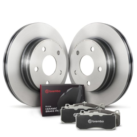 Brembo OE 08-11 Lexus LX570/13-15 LX570/08-11 Toyota Land Cruiser Front Disc Brake Kit (2x bre09.A966.11, 1x breP83107N)