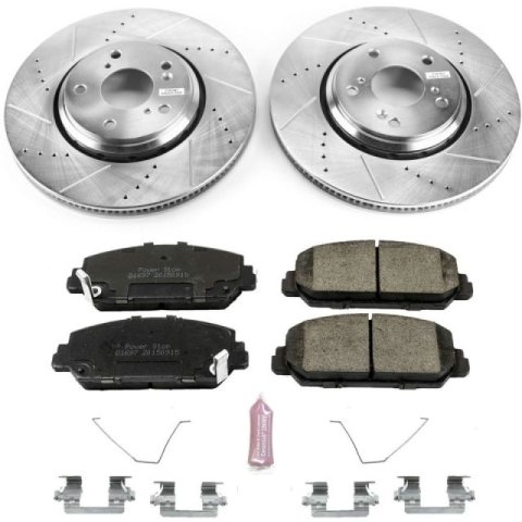 Power Stop 16-17 Honda Accord Front & Rear Z23 Evolution Sport Brake Kit (1x psbK7347, 1x psbK5368)