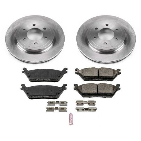 Power Stop 2018 Ford Expedition Front & Rear Autospecialty Brake Kit (1x psbKOE8030, 1x psbKOE3167)