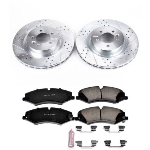 Power Stop 2017 Land Rover Discovery Front & Rear Z23 Evolution Sport Brake Kit (1x psbK7079, 1x psbK7174)