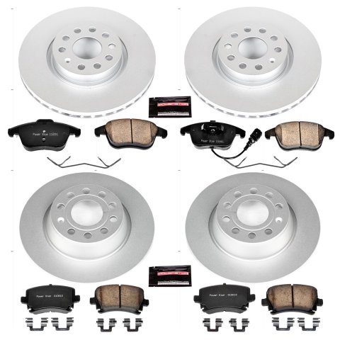 Power Stop 2011 Volkswagen Tiguan Front & Rear Z23 Evolution Sport Coated Brake Kit (1x psbCRK2963, 1x psbCRK5662)