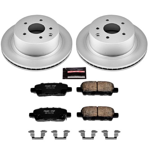 Power Stop 14-17 Nissan Leaf Front & Rear Z17 Evolution Geomet Coated Brake Kit (1x psbCRK7215, 1x psbCRK6761)