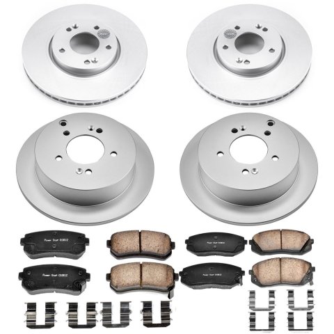 Power Stop 12-16 Kia Sportage Front & Rear Z17 Evolution Geomet Coated Brake Kit (1x psbCRK5394, 1x psbCRK6510)