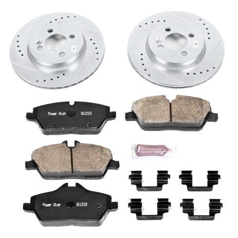 Power Stop 07-10 Mini Cooper Front & Rear Z23 Evolution Sport Brake Kit (1x psbK6281, 1x psbK6066)