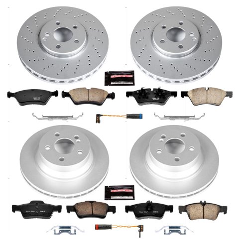 Power Stop 07-09 Mercedes-Benz E350 Front & Rear Z23 Evolution Sport Coated Brake Kit (1x psbCRK6357, 1x psbCRK6359)