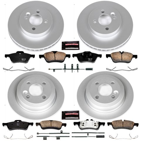 Power Stop 07-08 Mini Cooper Front & Rear Z23 Evolution Sport Coated Brake Kit (1x psbCRK5780, 1x psbCRK6280)