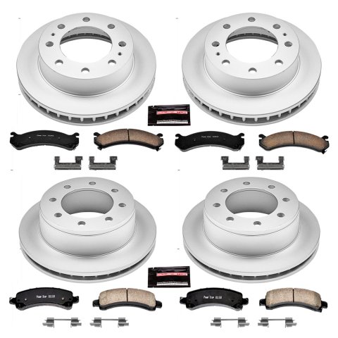 Power Stop 06-17 Chevrolet Express 2500 Front & Rear Z17 Evolution Geomet Coated Brake Kit (1x psbCRK2020, 1x psbCRK2043)