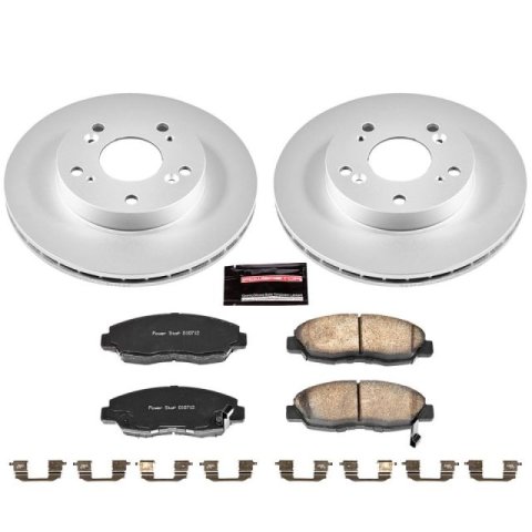 Power Stop 06-11 Honda Civic Front & Rear Z17 Evolution Geomet Coated Brake Kit (1x psbCRK2384, 1x psbCRK1243)