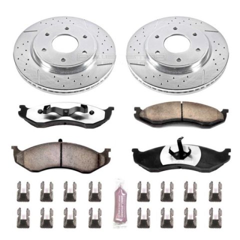 Power Stop 92-99 Jeep Cherokee Front & Rear Z36 Truck & Tow Brake Kit (1x psbKOE15300DK, 1x psbK2119-36)