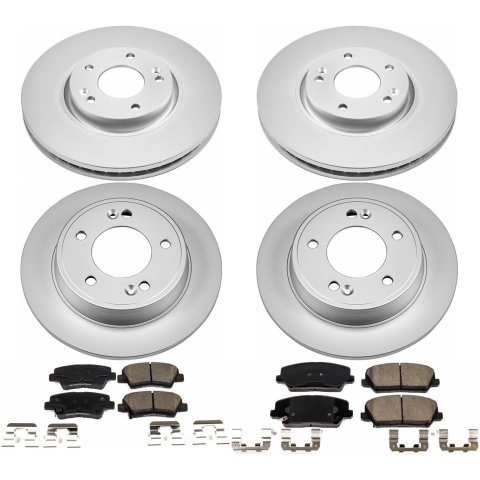 Power Stop 16-17 Hyundai Veloster Front & Rear Z17 Evolution Geomet Coated Brake Kit (1x psbCRK6502, 1x psbCRK7673)