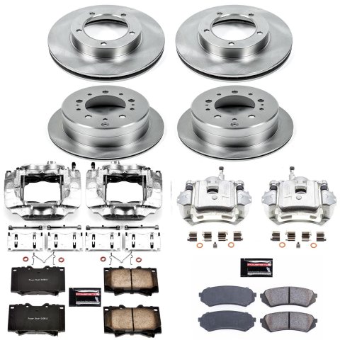 Power Stop 03-07 Toyota Land Cruiser Front & Rear Autospecialty Kit w/Cals (Bundled Kit)