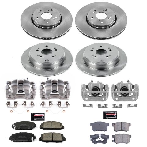 Power Stop 13-18 Acura RDX Front & Rear Autospecialty Brake Kit w/Calipers (1x psbKCOE206, 1x psbKCOE6940)