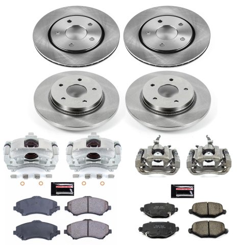 Power Stop 2013 Dodge Journey Front & Rear Autospecialty Brake Kit w/Calipers (1x psbKCOE3118A, 1x psbKCOE6544A)