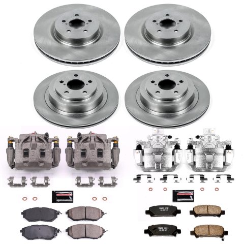 Power Stop 05-09 Subaru Legacy Front & Rear Autospecialty Kit w/Cals (Bundled Kit)