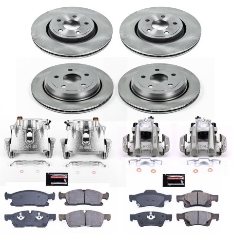 Power Stop 13-15 Jeep Grand Cherokee Front & Rear Autospecialty Kit w/Cals (Bundled Kit)