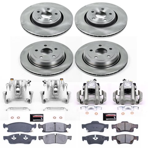 Power Stop 16-19 Jeep Grand Cherokee Front & Rear Autospecialty Kit w/Cals (Bundled Kit)
