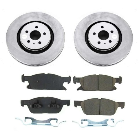 Power Stop 2019 Ford Edge Front & Rear Z17 Evolution Geomet Coated Brake Kit (1x psbCRK7417, 1x psbCRK8321)