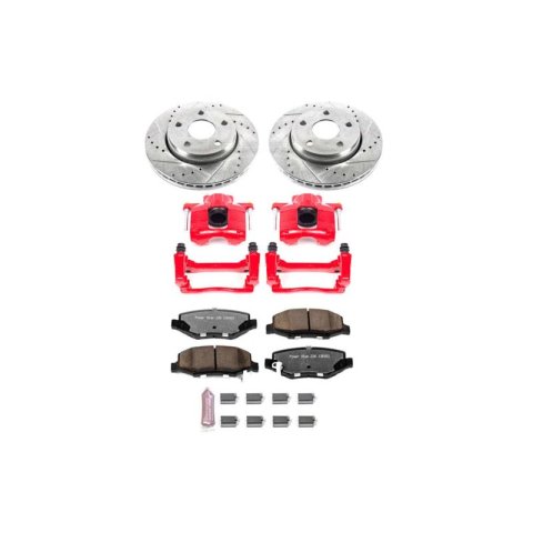 Power Stop 07-17 Jeep Wrangler Front & Rear Z36 Truck & Tow Brake Kit w/Calipers (1x psbKC3097-36, 1x psbKC3090-36)