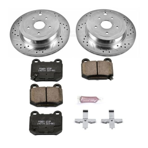 Power Stop 08-14 Subaru Impreza Rear Z23 Evolution Sport Brake Kit w/Calipers (1x psbS3780, 1x psbK5305)