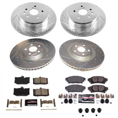 Power Stop 13-19 Lexus GS350 Front & Rear Z26 Street Warrior Brake Kit (1x psbK6514-26, 1x psbK8418-26)